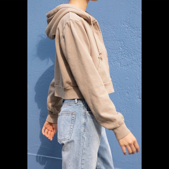 brandy melville brown crystal moletom com capuz